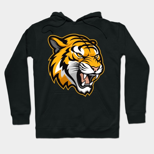 Tiger Mascot Hoodie by AI Art Originals